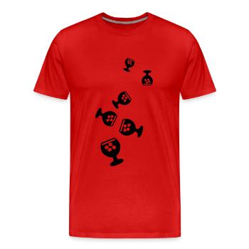 Icône du whisky - T-shirt bio Premium Homme - rouge - Devant - Damien (186cm)