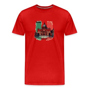 Rom Jubiläum Pilger der Hoffnung 2025, Vatikan v1 - Männer Premium Bio T-Shirt - Rot - Vorne - Damien (186cm)