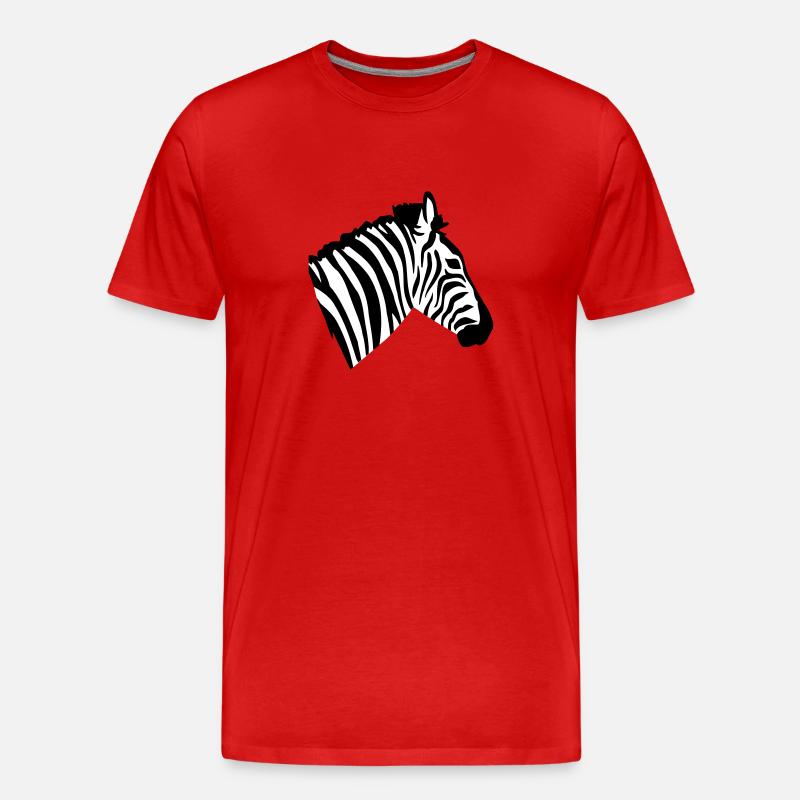 Zebra - Männer Premium Bio T-Shirt - Rot