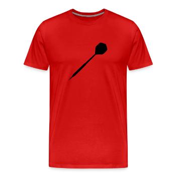 crosshairs, dart - Men's Premium Organic T-Shirt - red - Front - Damien (186cm)