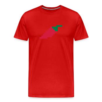 chili, hot, épicé, poivre - T-shirt bio Premium Homme - rouge - Devant - Damien (186cm)