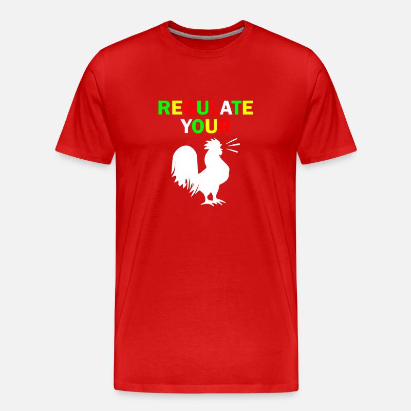 regulate your chicken - Männer Premium Bio T-Shirt - Rot
