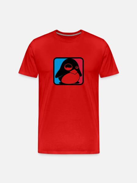 TUX League, LINUX - Men's Premium Organic T-Shirt - red