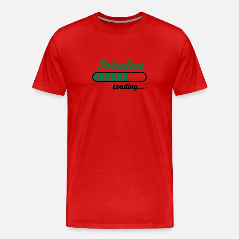 Pokerface Loading... - Männer Premium Bio T-Shirt - Rot