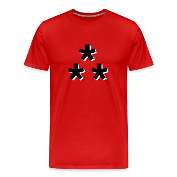Stars Domains - Men's Premium Organic T-Shirt - red - Front - Damien (186cm)