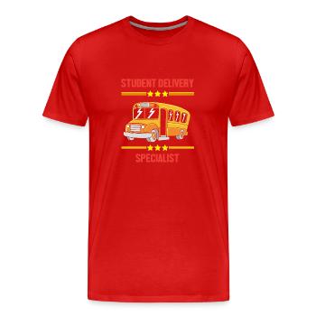 School Bus Driver School Bus - Men's Premium Organic T-Shirt - red - Front - Damien (186cm)