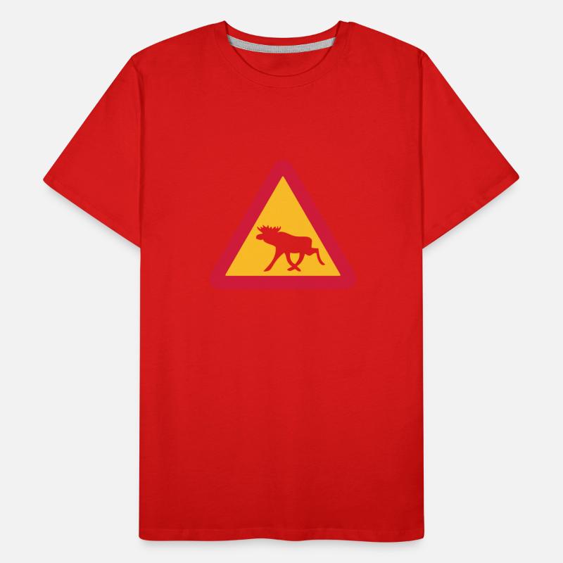 Caution Moose! Men's Premium Organic T-Shirt
