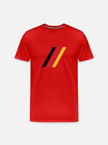 german stripe flag - Men's Premium Organic T-Shirt - red