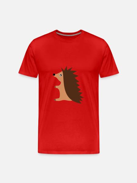Igel - Männer Premium Bio T-Shirt - Rot