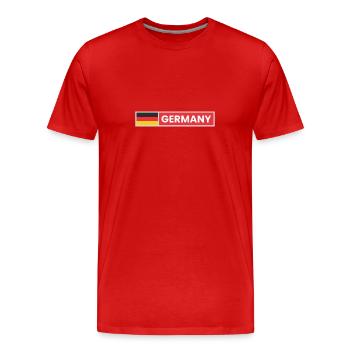 Germany National Flag - Men's Premium Organic T-Shirt - red - Front - Damien (186cm)