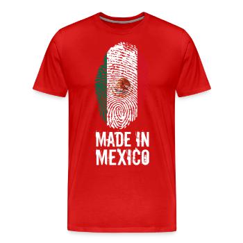Made In Mexico / Mexique / México - T-shirt bio Premium Homme - rouge - Devant - Damien (186cm)