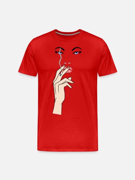 Smoking Hot - Männer Premium Bio T-Shirt - Rot