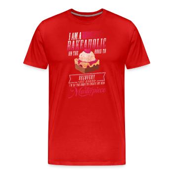 Pastry Chef Craft Muffin - Men's Premium Organic T-Shirt - red - Front - Damien (186cm)