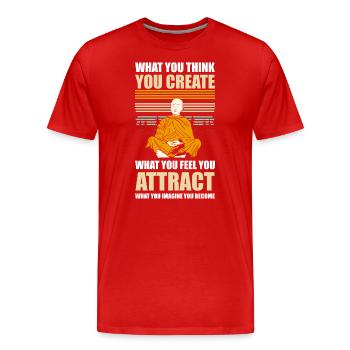 Yoga Guérison Spirituel - T-shirt bio Premium Homme - rouge - Devant - Damien (186cm)