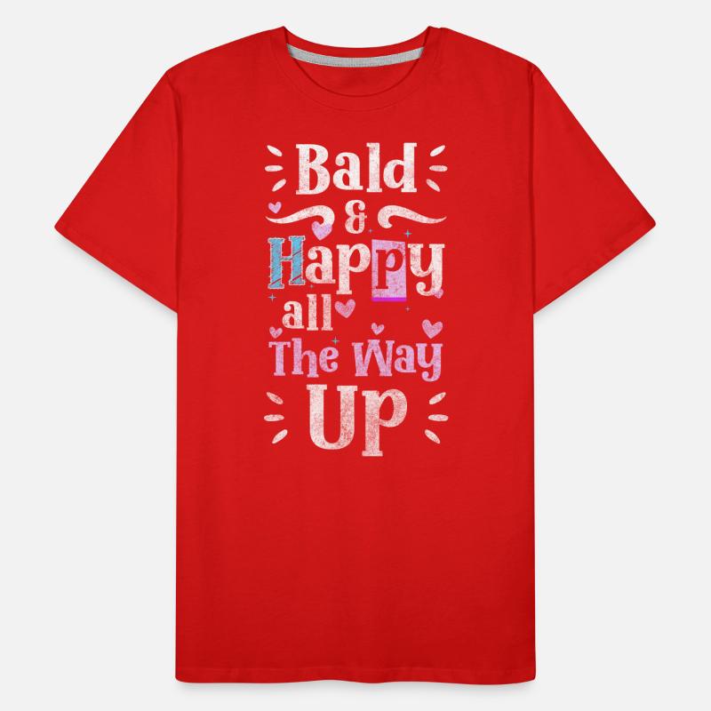 Glatze Glatzkopf Platte Männerproblem Männer Premium Bio T-Shirt
