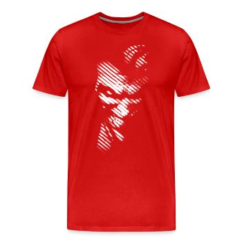 Batman Joker 'black & white' Tee shirt Femme - T-shirt bio Premium Homme - rouge - Devant - Damien (186cm)