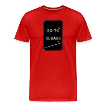 Go to Elsass - T-shirt bio Premium Homme - rouge - Devant - Damien (186cm)