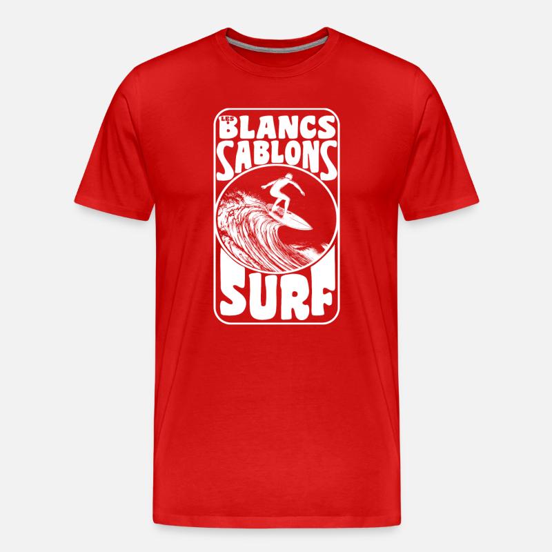 Der weiße Sand - Männer Premium Bio T-Shirt - Rot