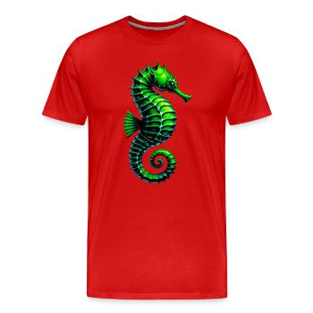 Hippocampe - T-shirt bio Premium Homme - rouge - Devant - Damien (186cm)