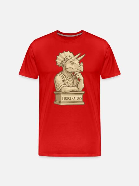 Stoiceratops - T-shirt bio Premium Homme - rouge