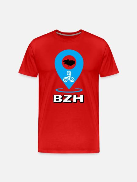 Triskel Breizh Blue - Men's Premium Organic T-Shirt - red