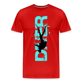 Diver - Männer Premium Bio T-Shirt - Rot - Vorne - Damien (186cm)