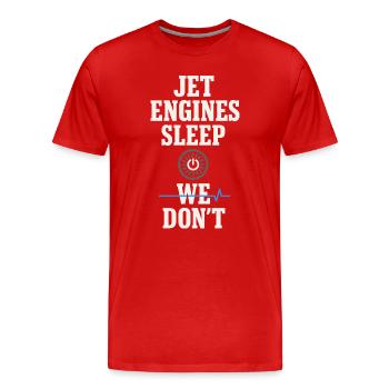 Rampe de nuit du personnel au sol au - T-shirt bio Premium Homme - rouge - Devant - Damien (186cm)