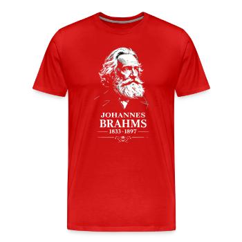 Johannes Brahms Komponist Dirigent Pianist - Männer Premium Bio T-Shirt - Rot - Vorne - Damien (186cm)