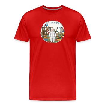 Parents hélicoptères - T-shirt bio Premium Homme - rouge - Devant - Damien (186cm)