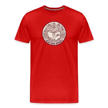 Dark Romance : Livre Sword Rose - T-shirt bio Premium Homme - rouge - Devant - Damien (186cm)