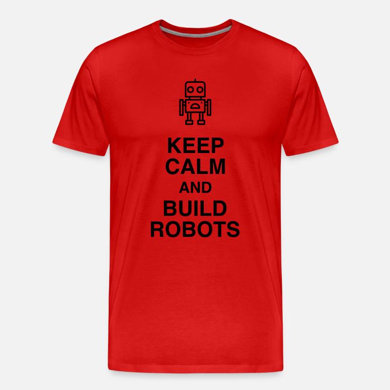 Robotik / Roboter / Robot / Robotics - Männer Premium Bio T-Shirt - Rot