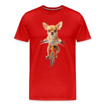 Chihuahua - Männer Premium Bio T-Shirt - Rot - Vorne - Damien (186cm)