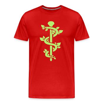 Heilpraktiker - Männer Premium Bio T-Shirt - Rot - Vorne - Damien (186cm)