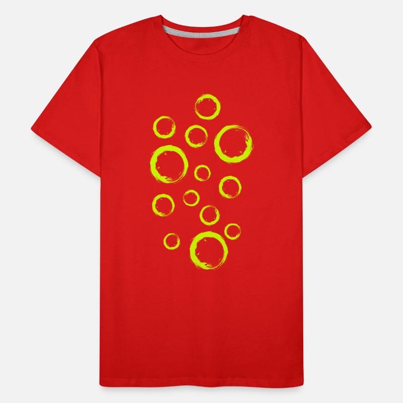 Many circles design vector water bubbles Men's Premium Organic T-Shirt