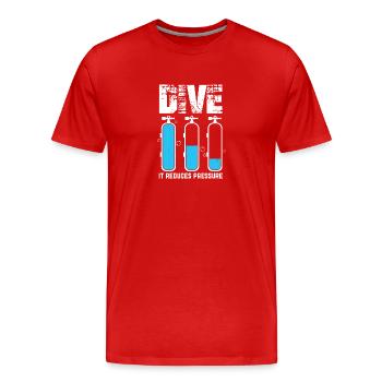 Tauchen | Tauchlehrer Meer Taucher Sport Geschenke - Männer Premium Bio T-Shirt - Rot - Vorne - Damien (186cm)