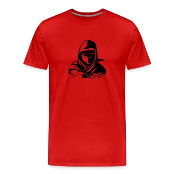 Weight Training Leisure Style Ninja Athlete Warrior - Men's Premium Organic T-Shirt - red - Front - Damien (186cm)