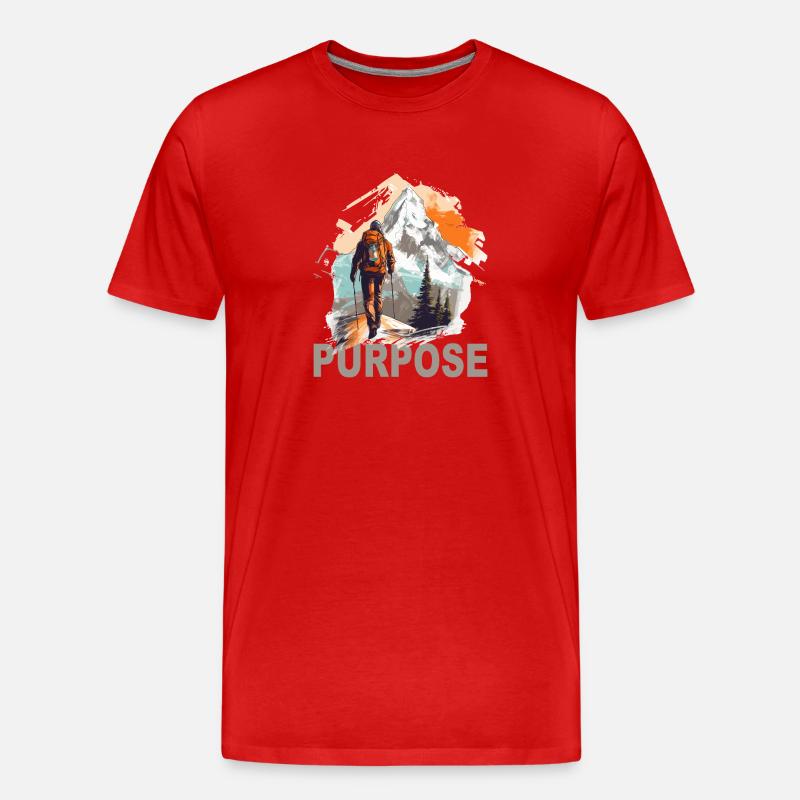 Mountain Purpose - Männer Premium Bio T-Shirt - Rot