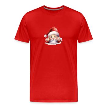 Santa Claus Weihnachten - Männer Premium Bio T-Shirt - Rot - Vorne - Damien (186cm)