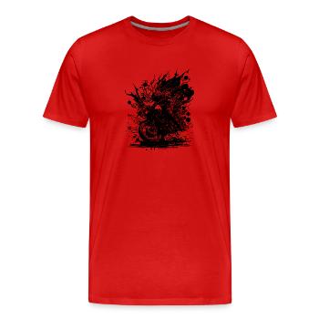 Motorrad Rennsport Geländefahrt Splash Style - Männer Premium Bio T-Shirt - Rot - Vorne - Damien (186cm)