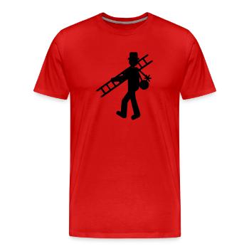 Schornsteinfeger - Männer Premium Bio T-Shirt - Rot - Vorne - Damien (186cm)