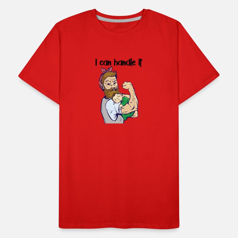 Elternzeit Vater, Papa. Geschenkidee Elternzeit Männer Premium Bio T-Shirt