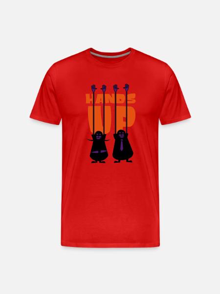 Hands-up - Men's Premium Organic T-Shirt - red