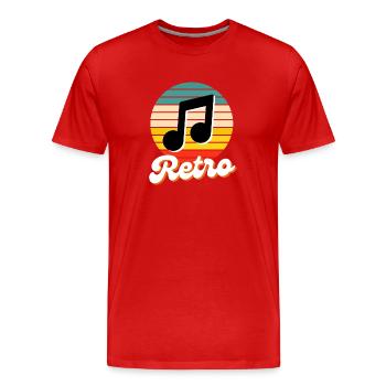 RETRO music collection - Men's Premium Organic T-Shirt - red - Front - Damien (186cm)