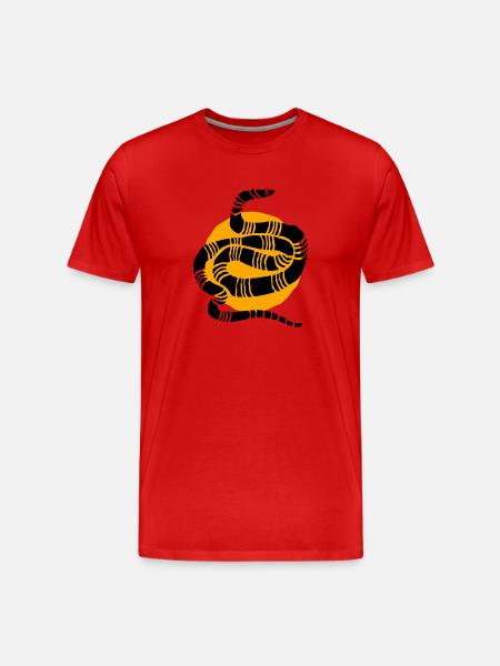 Soleil et serpent - T-shirt bio Premium Homme - rouge