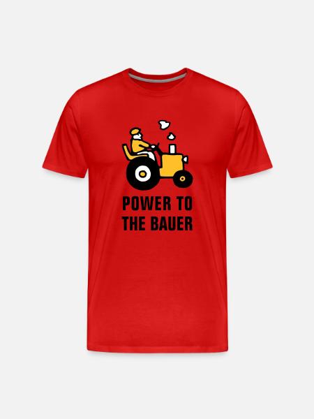 power_to_the_bauer_072011_b_3c - Men's Premium Organic T-Shirt - red