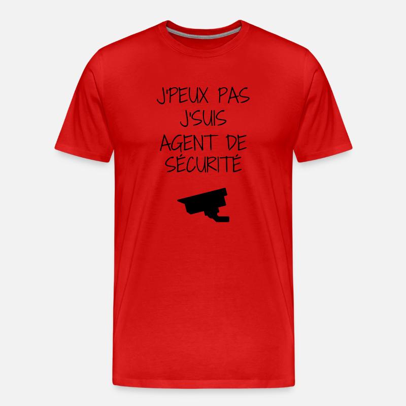 Watchmann / Supervisor / Mahnwache / Security - Männer Premium Bio T-Shirt - Rot