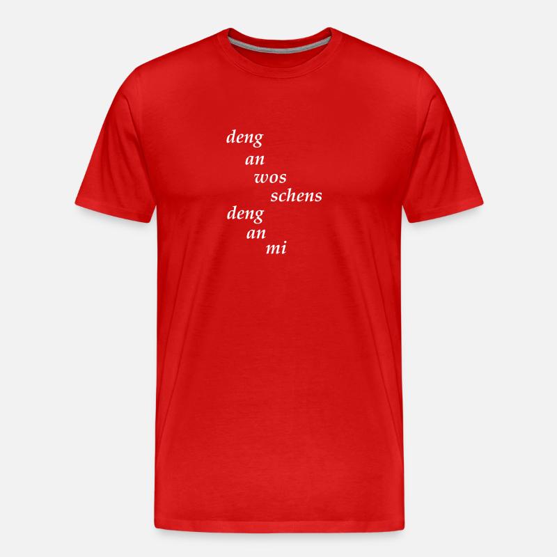bayrisch arrogant - Männer Premium Bio T-Shirt - Rot