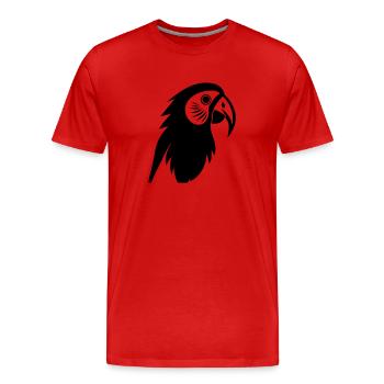 Papagei - Männer Premium Bio T-Shirt - Rot - Vorne - Damien (186cm)