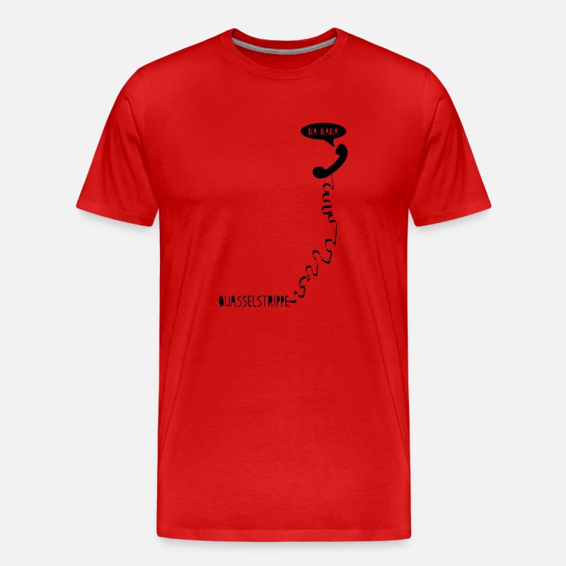 quasselstrippe - Männer Premium Bio T-Shirt - Rot