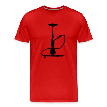 Chicha avec tuyau - T-shirt bio Premium Homme - rouge - Devant - Damien (186cm)